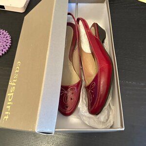Red easy spirit slingback sandals